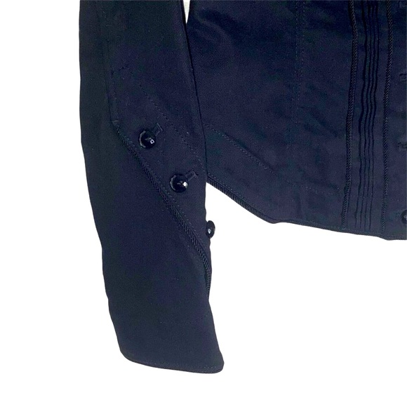 Ralph Lauren Black Victorian Style Denim With Velvet Jacket Size Xtra Small - Picture 3 of 8